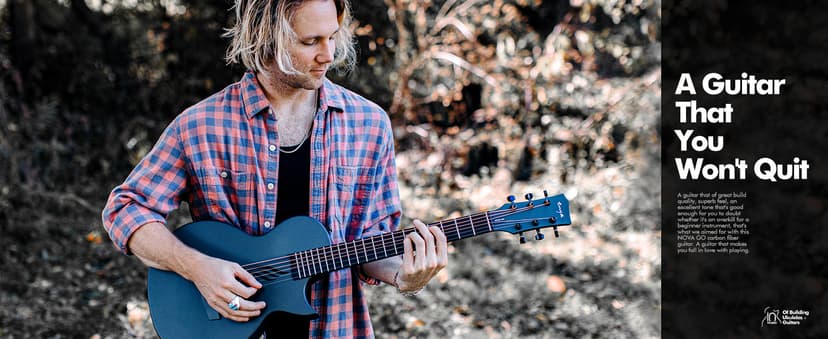 Enya Nova Go Carbon Fiber Travel Acoustic Guitar | 1/2 Size Lightweight Moisture-Proof Guitara | Adult & Beginner Portable Guitar with Gig Bag & Accessories (Black)