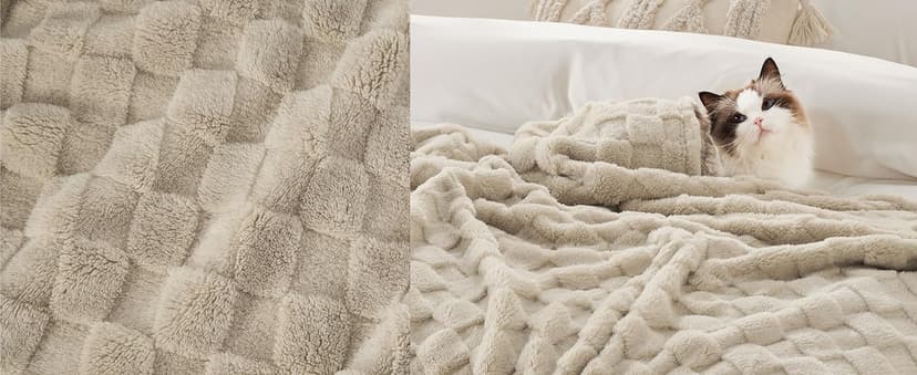 Bedsure Sage Green Throw Blanket for Couch - Checkered Fleece Blankets Gifts for Women Men Girls, Cute Soft Cozy Throw for Bedroom Home Decor Gifts, 50x60 Inches