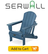SERWALL Oversized Outdoor Rocking Chair Set of 2, HDPE Rocker for Adults, Patio Rocking Chairs for Porch, Blue