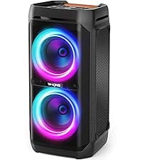 W-KING Bluetooth Speaker, 90W Max Portable Outdoor Speaker Loud, IPX6 Waterproof/50W Deep Bass Subwoofer/40H/EQ/Dual Pairing/TF/AUX, Large Boombox Speakers Bluetooth Wireless for Party/Beach/Jobside