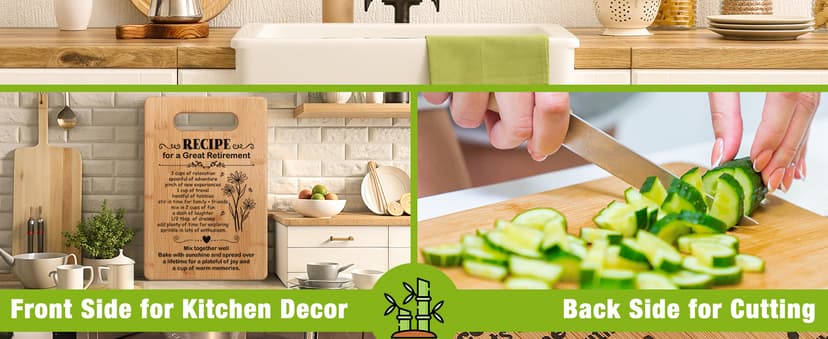 Retirement Gifts for Women 2025, Retired Cutting Board Gifts, Coworker Leaving Gifts for Women, Going Away Gifts for Coworker Boss Lady Leader Colleague Friends-Recipe for a Great Retirement