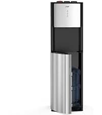 IKT Hot and Cold Water Cooler Built in Ice Maker Bottom Loading 5 Gallon, Bullet Ice 22lbs Per Day, LED Display, for Home or Office Black