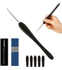 Yarniss 18 Size Counting Crochet Hooks with Light, Digital Counter Crochet Hooks Set with Case (2.0mm~14.0mm)