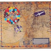 Our Adventure Book Travel Diary Photo Book,Scrapbook, Photo Album,Retro Style Travel Souvenir, Vintage Guestbook DIY Anniversary Wedding Travel Writing Baby Friend Gift, Heartfelt Present(Ball)