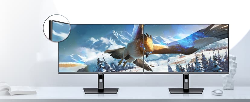 CUNPU 27 Inch Touchscreen Monitor, 10 Point Touch, FHD 1080P 60Hz Nano IPS Screen, 100% SRGB, VESA Wall Mountable, Tilt Adjustment, VGA HDMI for PC, Laptop Business & Work Station