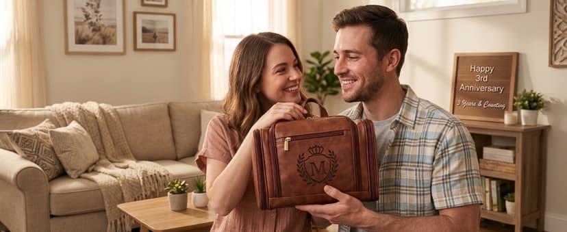 Large Hanging Leather Dopp Kit Engraved Monogram Brown Waterproof Bathroom Shaving Grooming Accessory|Luxury Unique Male Gift Personalized Gifts for Men Dad Father Birthday Toiletry Travel Bag J B0GL21B7QQ