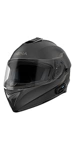 Sena Outrush R Bluetooth Modular Motorcycle Helmet with Intercom System (Gloss White, M)