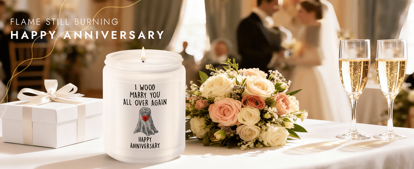 Happy Anniversary Candles Gifts for Her Him Couple- 1, 2, 5, One Year Anniversary Romantic Gifts for Wife Husband Girlfriend Boyfriend