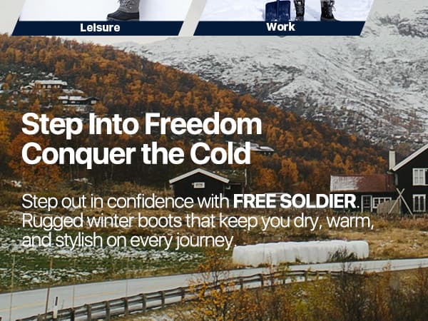 FREE SOLDIER Women's Waterproof Winter Cold Weather Snow Boots for Women Outdoor Fashion Duck Boots Comfortable Insulated