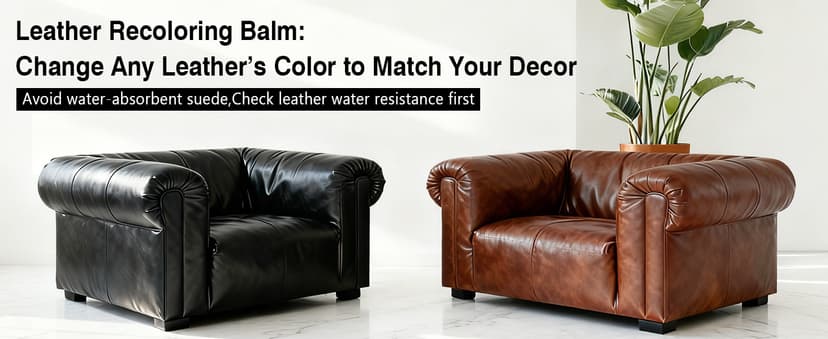 Medium Brown Leather Repair Kit - Recoloring Balm & Dye to Restore Scratches, Faded & Aged Leather & Vinyl Couches, Boots, Car Seats & Furniture