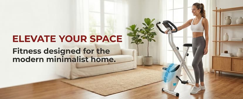 BARWING Stationary Exercise Bike for Home Workout, 5 IN 1 Foldable Indoor Cycling Bike for Seniors, 350LB Capacity, 16-Level Magnetic Resistance, Seat Backrest Adjustments