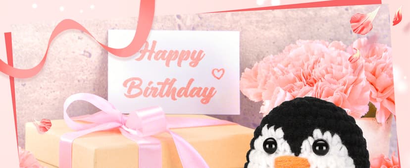 Birthday Gifts for Mom from Daughter Son, Handmade Crochet Mini Penguin Mom Gifts for Birthday Christmas Mama Mother in Law Bonus Step Mothers, Funny I Love You Mum Present Emotional Cute Decor