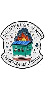 1Pcs/5Pcs/10Pcs Dumpster Fire Enamel Pins Response Team Alloy Badges for Jackets Hilarious Gifts for Coworkers Team Members