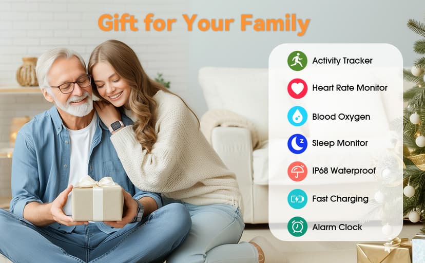 DAVIKO Pedometer Watch Senior Friendly No App/Phone Required,Waterproof Fitness Tracker Watch with Heart Rate Sleep Monitor Activity Tracker, Step Counter for Walking, Smart Watches for Women Men