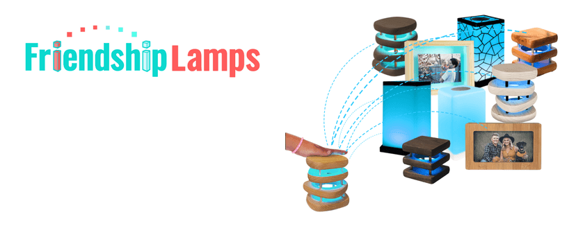 Friendship Lamp FriendLi by Filimin - Subscription Required Wi-Fi LED Light for Long Distance Touch Lamp, Present for Best Friend, Relationship, Family, Unique Gifts, Easy App Setup - Set of 2