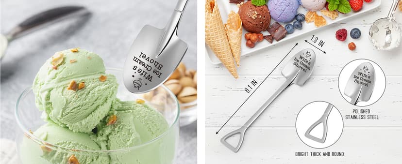 Wife Stocking Stuffers White Elephant Gifts, Romantic I Love You Gift for Her Valentines Mothers Day, Wifes Ice Cream Shovel Wife Gift from Husband, To My Wife Christmas Anniversary Birthday Gifts Her B0DY7GNQ58