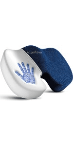 ComfySure Seat Cushion Extra Large - Firm Memory Foam Chair Pad for Recliner, Wheelchair, Office Chair, Stadium, Bleacher, Car, Floor, Patio Furniture, Bariatric Overweight Users 19”x17”x3”