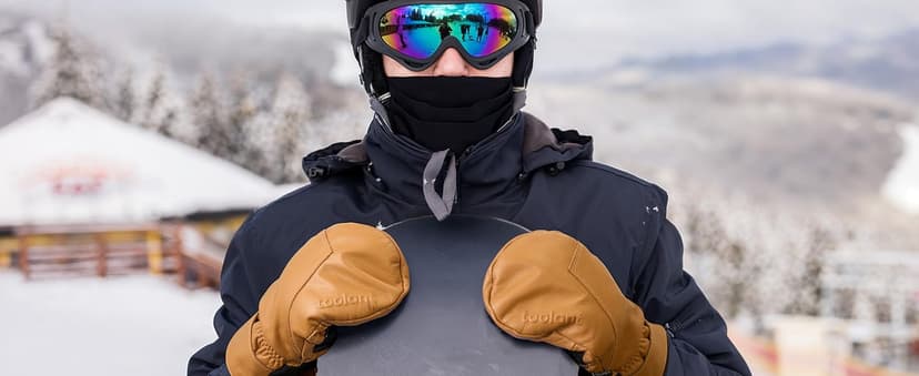 toolant Leather Ski Mittens, Winter Gifts for Men & Women, 3M Thinsulate, Waterproof & Durable for Snowboarding, Outdoors