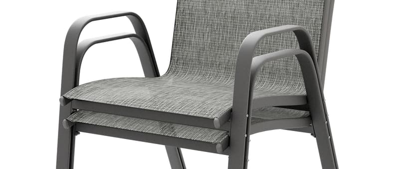 JEAREY Patio Dining Chairs Set of 4, Outdoor Stackable Dining Furniture Set, All Weather Dining Set for Lawn, Garden, Backyard, Poolside, Brown