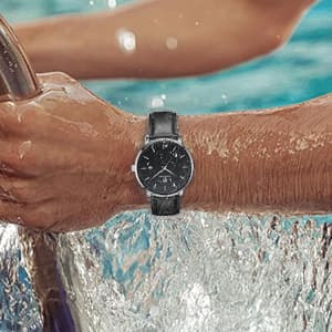 CHEETAH Minimalist Waterproof Quartz Watches for Men with Leather Strap, Auto Date