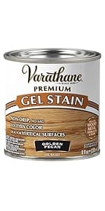 Varathane Premium Fast Dry Wood Stain | 1 Hour Dry Time | 1 Coat Color | Interior Wood Stain | Furniture, Cabinets, Doors, Trim | Half Pint | Dark Walnut