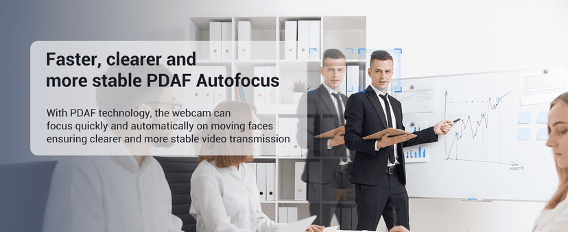 N newline 4K Webcam for PC, PDAF/CDAF Autofocus, 1080P@60FPS, 79° FOV, Auto Light Correction, 2 Noise Reduction Mics, Privacy Cover, USB-A, Streaming Camera for Skype, Teams, Online Meeting, NewEye 62