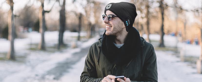 Lenski Stocking Stuffers for Men Adults, Dad Gifts for Men, Bluetooth Beanie Hat for Mens, Mens Gifts for Dad Him Grandpa