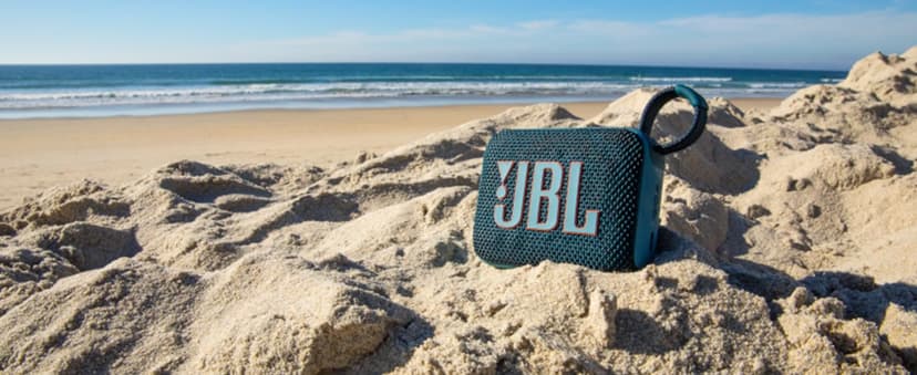 JBL Go 4 - Ultra-Portable, Waterproof and Dustproof Bluetooth Speaker, Big JBL Pro Sound with Punchy bass, 7-Hour Built-in Battery, Made in Part with Recycled Materials (Blue)