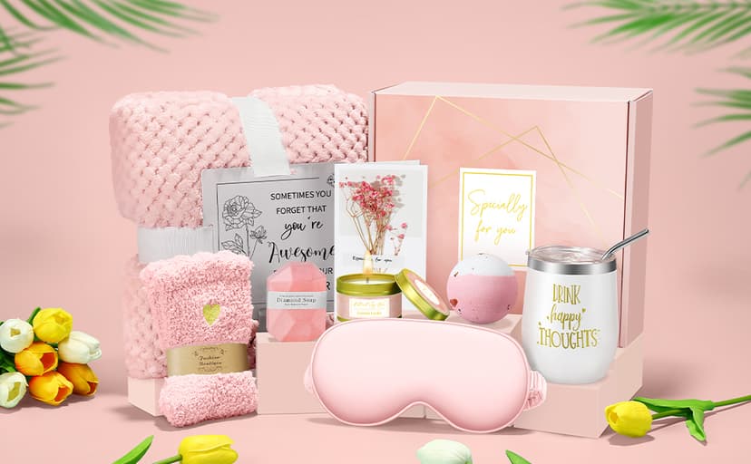 Happy Birthday Gifts for Women Mom Her Friend Sister Wife Grandma, Self Care Gifts Get Well Gifts Unique Relaxing Spa Gift Basket Set, Christmas Gifts for Women Mom Wife Grandma Friends Sister