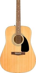 Fender Acoustic Guitar, with 2-Year Warranty, CD-60 Dreadnought V3 Classic Design with Rounded Walnut Fingerboard and Alloy Steel Strings, Glossed Black Finish, Spruce Top, Includes Hard-Shell Case