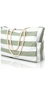 Becokan Beach Bags for Women Large Waterproof Beach Tote Bag Zipper Beach Bags Waterproof Sandproof Swim Pool Bag Large Tote