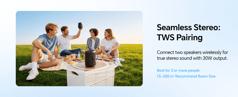Powerful HD Sound, Dynamic Lights, 15H Playtime, BT 5.3, TWS Pairing, IPX5 Beach|Camping|Pool Accessories, Halloween Music Portable Bluetooth Speaker Gift Ideas: Outdoor Travel Essentials Waterproof B0CX1FRR27
