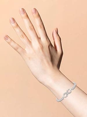 4MM Cubic Zirconia Tennis Bracelet, Infinity CZ Jewelry, Christmas, Mothers Day, Valentines Day, Birthday, Easter Mom Nana Grandma Aunt Mimi Gigi Grammy Granny Bracelet Gifts for Women B0GSZ6BKPH