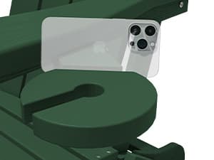 SERWALL Adirondack Chair with Cup Holders - Composite Adirondack Chairs Set of 4 HDPE Outdoor Chairs All Weather Use- Green