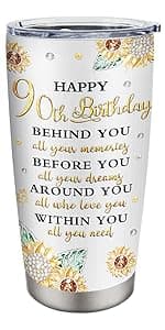 60th Birthday Gifts for Women Tumbler 20oz, Happy 60th Birthday Decorations, 60 Year Old Gifts for Women/Her/Mom/Grandma