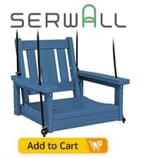 SERWALL Adirondack Chair with Cup Holders - Composite Adirondack Chairs Set of 2 HDPE Outdoor Chairs All Weather Use- Aruba