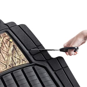 Mossy Oak Camo Trimmable Floor Mats - All Weather Protection - Trim to Fit for Car, SUV, Van, Trucks - Official Licensed Product (4 Pcs)