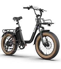 Upgraded Electric Bikes for Adults with 750W/1500W Peak Motor 20" Fat Tire E Bike with 28 MPH 90 Miles Max Range 48V Removable Battery EBike Electric Bicycle Commuter Ebikes
