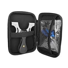 Slingshot, Stainless Steel Slingshots for Adults, Sling Shot for Hunting and Shooting Practice, Come with 3 pcs Flat Rubber Bands and a Storage Case