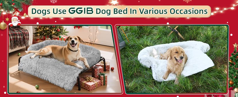 Calming Dog Bed Fluffy Plush Dog Mat for Furniture Protector with Removable Washable Cover for Large Medium Small Dogs and Cats (Large, Light Grey)