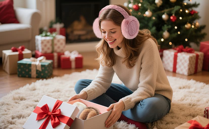 Pleneal Ear Muffs for Winter Women, Foldable Earmuffs Faux Fur Warm Ear Warmers for Women, Outdoor Cute Ear Covers for Girls