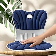 Ergonomic Lumbar Support Cushion for Back Support & Pain Relief | 6-Zone Pressure Distribution Posture Corrector for Office Chair, Car Seat, Desk, etc. | Great as a Gift (Gray)