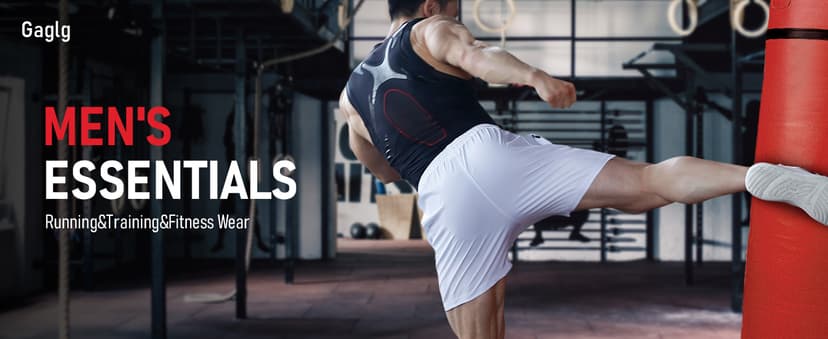 Men's 5" Running Shorts 2 Pack Quick Dry Athletic Workout Gym Shorts with Zipper Pockets