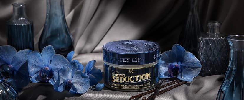 LUXURY LIFE Bed Butter - Scented, Luxurious Body Butter With All-Natural Hyaluronic Acid For Soft, Glowing, Hydrated Skin For Men & Women - Suitable For All Skin Types (Midnight Seduction, 5 oz)