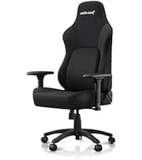 Anda Seat Phantom 4 Black Fabric Gaming Chairs for Adults - Large Wide Seat Gamer Chair with Dynamic Lumbar Support, Comfortable Ergonomic Video Game Seats with Headrest - 2D Armrests