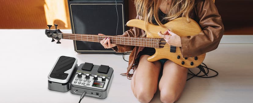 MG-100 Professional Multi Effects Guitar Pedal, Electric Guitar Effects Pedal with 58 Effects, Guitar Effects Processor with Wah Pedal for Sound Di Box Electric Guitar Bass Loop Amplifier Tube Pedal