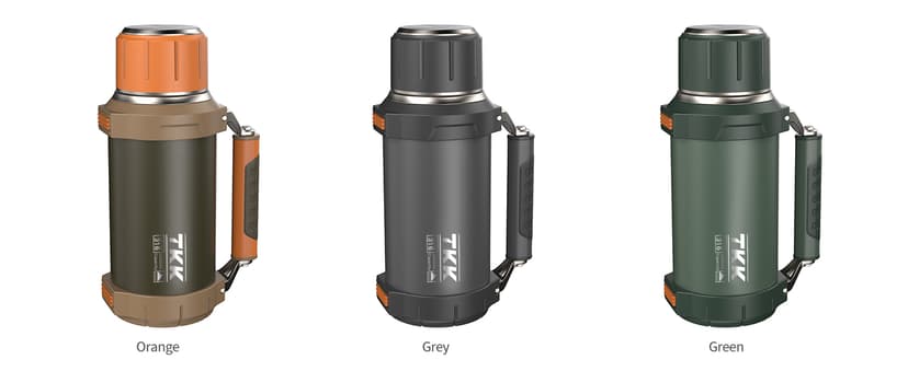 Large Coffee Vacuum for Hot Drinks Stainless Steel 2QT 64oz Insulated Bottle With Cup Handle Keeps Liquids Hot And Cold For Up To 24 For Outdoor Gathering Camping