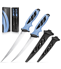 Calamus SwiftEdge Fillet Knife Set, Fishing Knife, G4116 German Stainless Steel, Ultra-Sharp & Flexible Blade, Rust & Corrosion-Resistant Blade, Non-Slip Handle, Fishing Gear, Fishing Gift For Men
