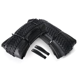 Hapleby 2PCS Premium Folding Bike Tires 26x1.95 Inch (50-559mm), Replacement Mountain Bike Tires 60 TPI Puncture-Resistant, Came with 2PCS Tire levers