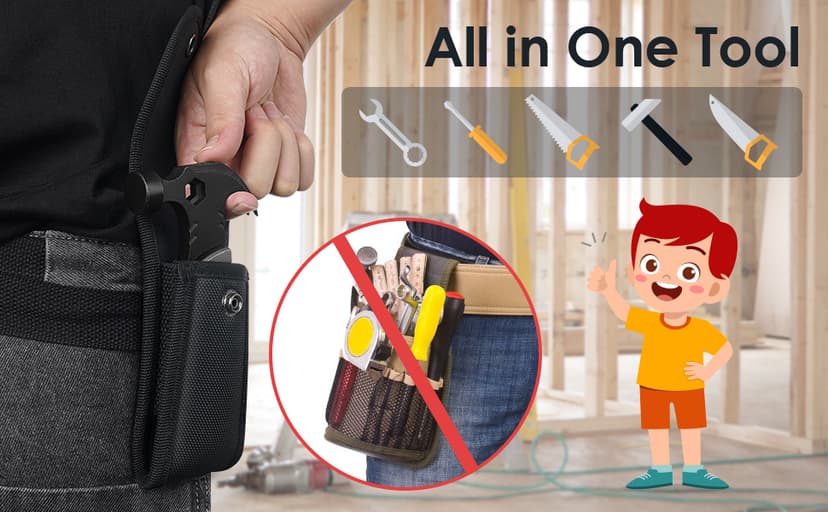 Multitool Camping Accessories Stocking Stuffers for Men Dad Gifts, 13 In 1 Survival Multi Tools Hammer Christmas Cool Gadgets for Adults Him Boyfriend Husband Grandpa Women Birthday Valentines Fathers